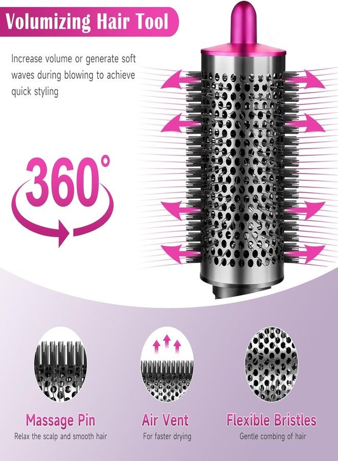 SWAZVAC Round Volumizing Brush for Dyson Airwrap, Large Oval Volumizer (Rose) - Image 5